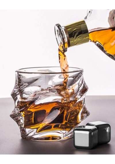 Premium Kristal Viski Bardakları 6'li Set, Büyük Kurşunsuz Kristal Cam, Tadım Bardakları Scotch Bardakları, Eski Diğer