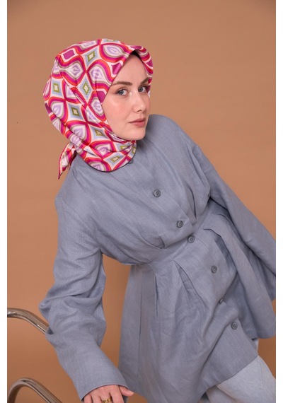 Silk Home Twill İpek Eşarp 11470-08 Pembe, Bebe Mavi, Yeşil, Lila, Beyaz