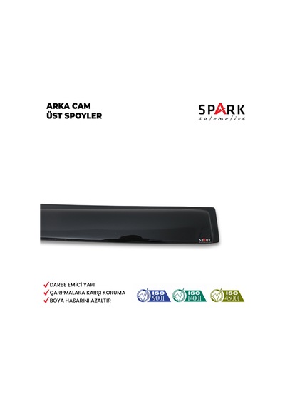 Honda Civic 2006-2012 Yıl Aralığı Uyumlu Arka Cam Üstü Spoyler İnce Model Siyah
