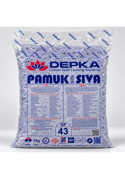 Depka Pamuk Sıva Dp43 2 Kg 7-8 M² İpek Sıva Alternatifi Isı Ve Ses Yalıtımlı Dekoratif Sıva