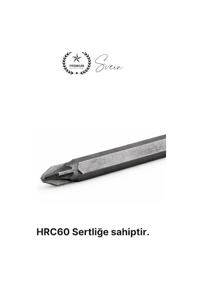 Bitsuç 50 Mm Mıknatıslı Yıldız Vidalama Bits Uç Pz2 Manyetik 1/4" Şarjlı Matkap Ucu Kısa Boy 1 Adet
