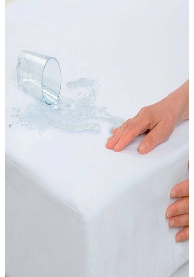Bebesi Çift Kişilik Fitted Alez 220x200+30 Cm Sıvı Geçirmez Micro Kumaş Beyaz