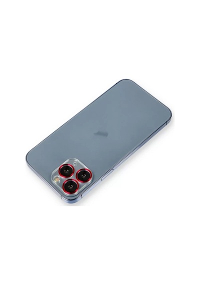 Newface Apple İphone 11 Pro Metal Kamera Lens Koruma Cam - Kırmızı