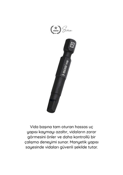 Allen 4 Mm Allen Bits Uç 5 Cm S2 Çelik Profesyonel Alyan Tornavida Ucu Manyetik Altıgen Vida Sökme