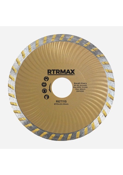 Rtrmax Ret115 Turbo Kanallı Elmas Testere 115x22 MM