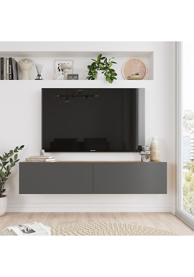Aven Tv Ünitesi Tv Sehpası Kapaklı 140cm Çam-antrasit Ave10-aa Atlantik Çam - Antrasit Aven Tv Ünitesi Tv Sehpası Kapaklı 140cm Çam-antrasit Ave10-aa Atlantik Çam - Antrasit