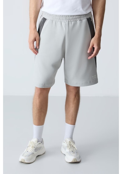 Air Jones Tommy Life Taş Pamuklu Kalın Yumuşak Dokulu Standart Fit Basic Erkek Şort - 81280 Taş