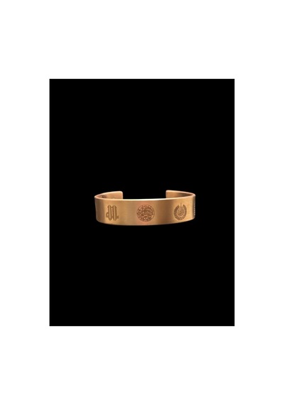 Bakır Bileklik & Yüzük 2 Mm Kalınlık 16 Mm Genişlik Dua Korumalı Zırh Korumalı