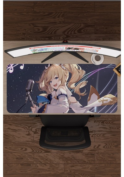 Barbara Genshin Impact Anime Gacha V3 - 90x40 Xxl Gaming Mouse Pad Fare Altlığı