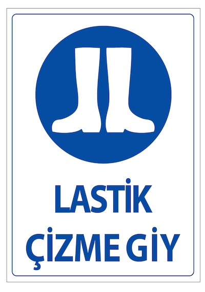 Lastik Çizme Giy Folyo Baskı Etiket