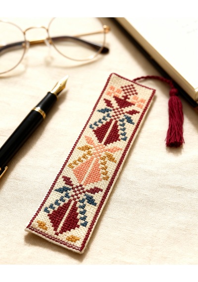 Filistin Nakışlı Kumaş Kitap Ayracı Tatreez 16x5 Cm