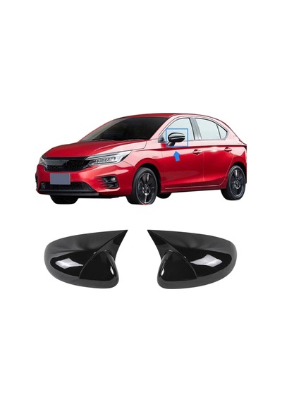 Honda City 2020+ Ayna Kapağı Yarasa Model İthal Abs Parlak Siyah Pianoblack Ayna Kapağı