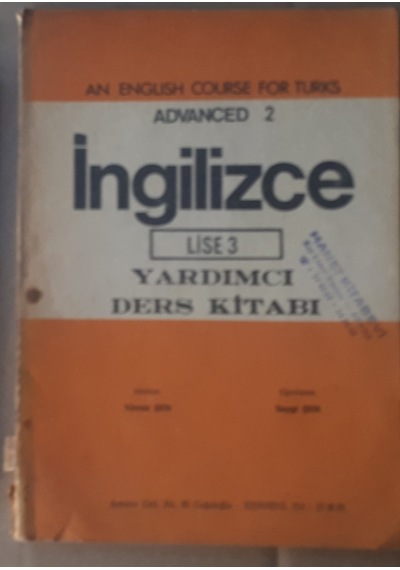 Lise 3.sınıf İngilizce Yardımcı Ders Kitabı 1981 Yılı Basım