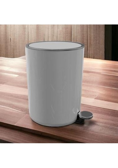 Primanova Lenox 5 Lt Pedallı Çöp Kovası Gri