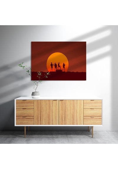 Cakasepetim Retro Tarzı Daft Punk Müzik Görseli Ahşap Mdf Tablo