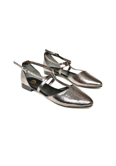 Fox Shoes Platin Kadın Babet D726537307 Platin