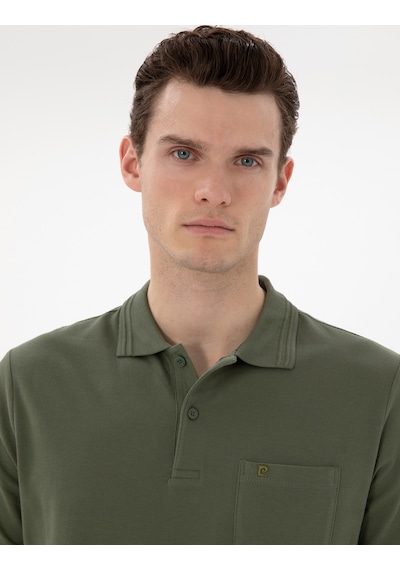 Pierre Cardin Erkek Haki Tişört Basic 50306552-vr027 Haki