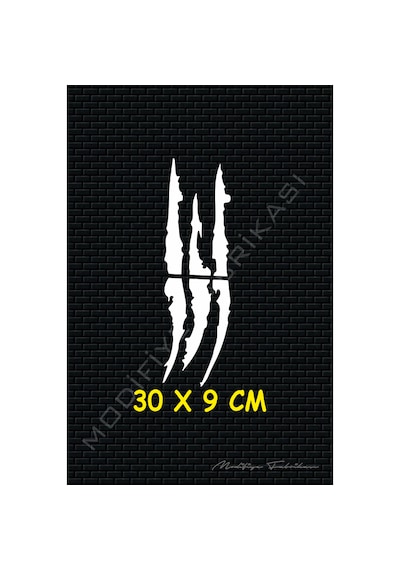 Pençe Sticker Folyo - Beyaz - 30 X 9 Cm