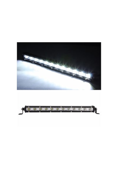 Beyaz Led Off Road Slim Sis Farı Çalışma Lambası 12 Led 10-30V 18W 34 CM