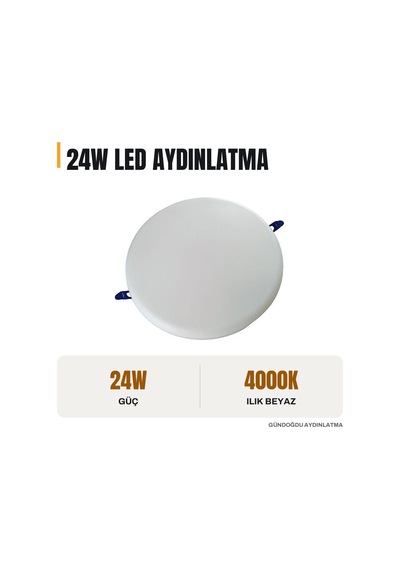 Jupıter Ayarlanabilir Led Panel 24w 4000k Ilık Beyaz Beyaz - Ld624-4000k