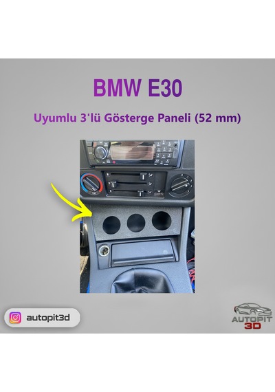 Bmw E30 Uyumlu 3'lü Gösterge Paneli 52 Mm