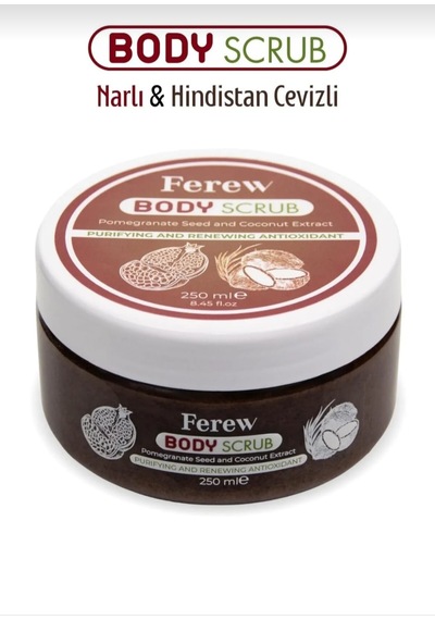 Ferew Body Scrub Nar Çekirdeği Ve Hindistan Cevizli 250 ML