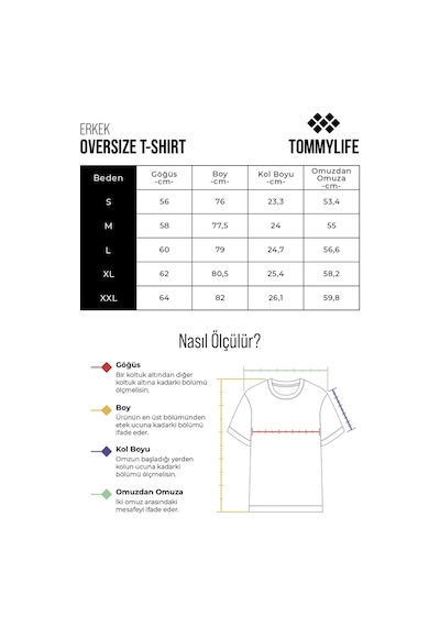 Tommy Life Fiesta Pamuklu Kalın Yumuşak Dokulu Oversize Fit Basic Erkek T-shirt - 88349 Kirmizi