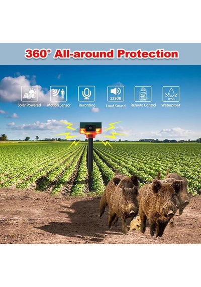 Powermaster Pm-26947 Dc 5v Sesli Hayvan Kovucu Solar Alarm Cihazı