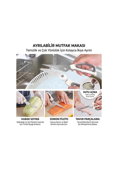 Mallart Çok Amaçlı Ayrılabilir Mutfak Makası