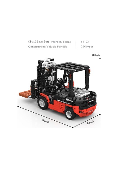 Jm Bricklayer Teknik Forklift Yapı Blokları, 2,4 Ghz Rc Uzaktan Kumandalı Parçalı Setler Çok Renkli