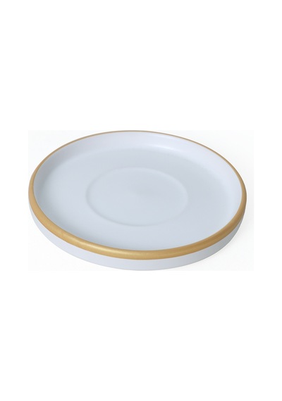 Keramika Mat Beyaz Gold Fileli Stackable Çay Takımı 8 Parça 4 Kişilik