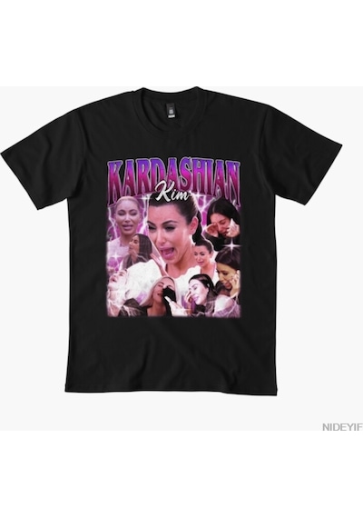 Flood Of Style Kim Crying Meme T-shirt Erkekler Kadınlar Için % 100% Pamuklu T Shirt Kanye Kısa Kollu Üstler Siyah