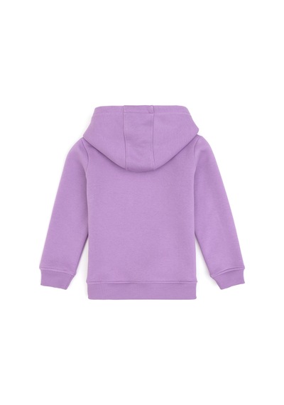 U.S. Polo Assn. Kız Çocuk Lila Basic Kapüşonlu Şardonlu Basic Sweatshirt 50314311-VR034