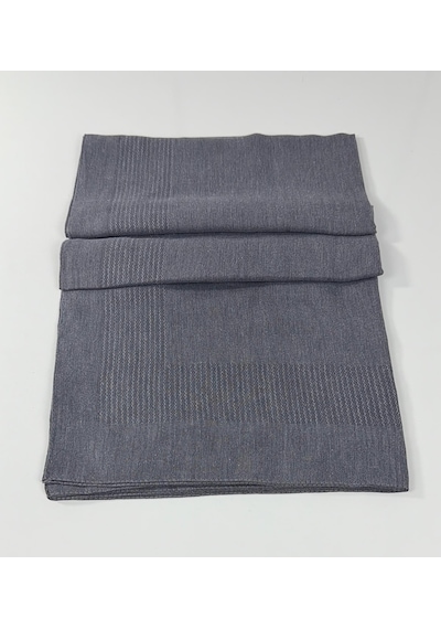 Miray Büyük Boy Pano Pamuk Eşarp - 120 X 120 - 0616 Koyu Gri