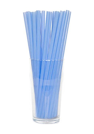 Dolphin Frozen Kalın Kokteyl Buzlu İçecek Pipet - Düz - Turkuaz - 22cm. - 8mm. -100 Adetlik 3 Paket Turkuaz