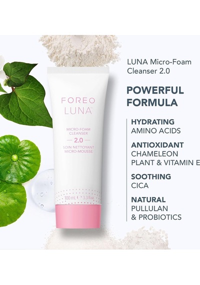 Deep & Gentle Luna 4 Sensitive Paketi - Hassas Cilt Temizleme Fırçası + Luna Micro-foam Face Cleanser 2, 100 Ml + Der