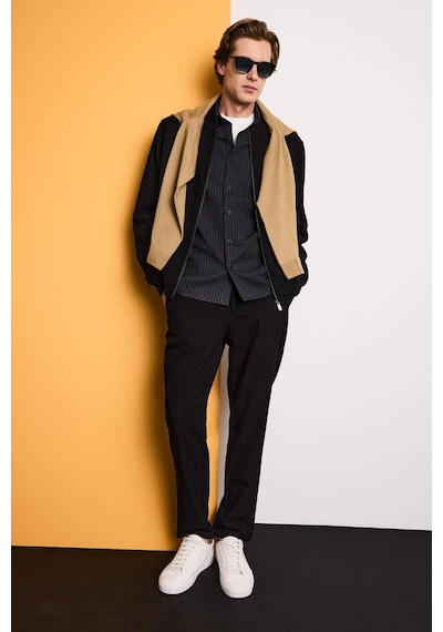 Defacto Tailored Fit Düz Paça Pantolon B8577ax26spbk27 Siyah-bk27