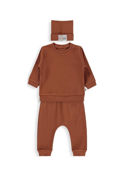 Civil Baby Bereli 3'lü 6-18 Ay Takım - Turuncu Kiremit