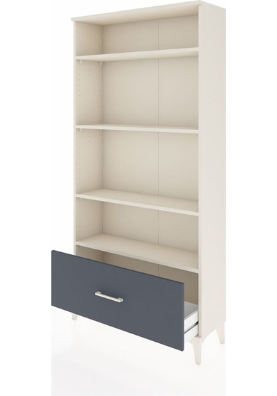 Arges Dolap 4 Raflı Tek Çekmeceli 88x30x182 Aytaşı-antrasit Aytaşı