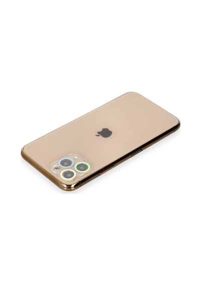 Newface Apple İphone 11 Pro Renkli Kamera Lens Koruma Cam - Yeşil-sarı