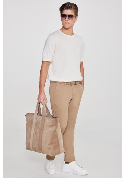 Ac&Co / Altınyıldız Classics Slim Fit Dar Kesim Pamuklu Esnek Chino Erkek Pantolon - Camel Ac&Co / Altınyıldız Classics Slim Fit Dar Kesim Pamuklu Esnek Chino Erkek Pantolon - Camel