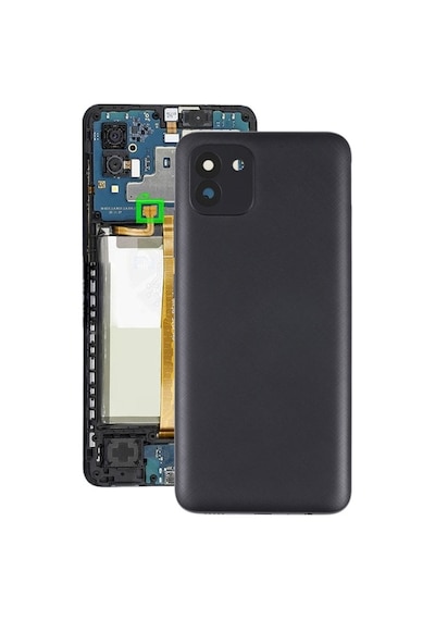 Samsung Galaxy Uyumlu A03 Arka Pil Batarya Kapağı Sm-a035f - Siyah