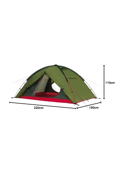 High Peak Woodpecker Extra Lightweight 3 Kişilik Kamp Çadırı Beyaz - Kırmızı