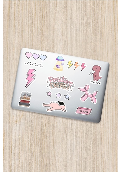 Pink Pembe Temalı Laptop Notebook Tablet Telefon Sticker Set 004 1