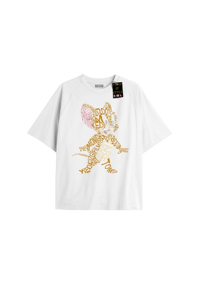 Flood Of Style Beyaz Oversize T-shirt Jerrr Özel Tasarım