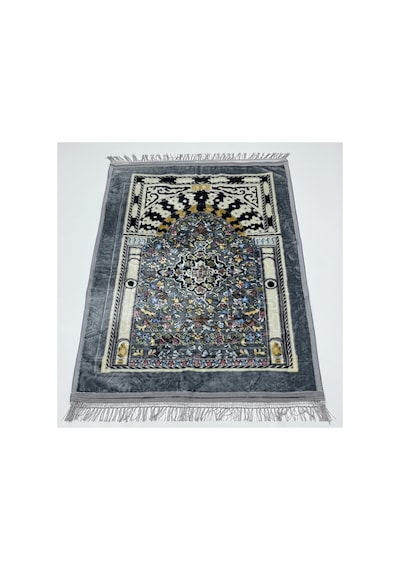 Peluş Seccade 80x120 Cm Desenli Lüks Namaz Seccadesi Çok Renkli-3