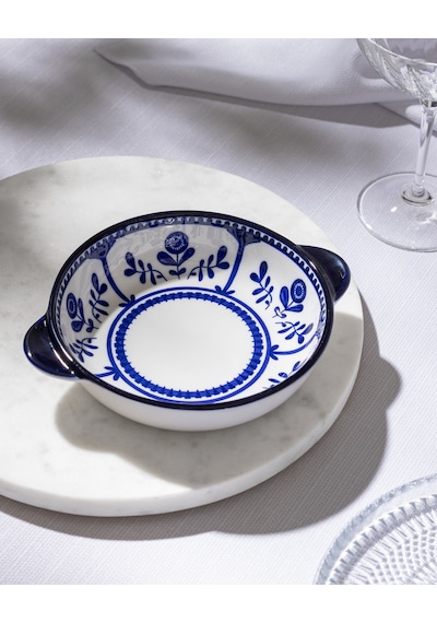Madame Coco Reve Bleu Orva Manon Yuvarlak Tabak - 19 Cm - Mavi/beyaz 8684427225905 Çok Renkli