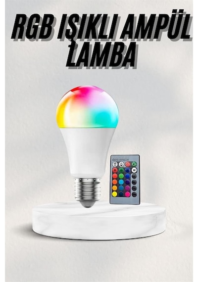 Akıllı Rgb Led Ampul Led Uzaktan Kumandalı Renk Değiştiren Ampul - Lisinya