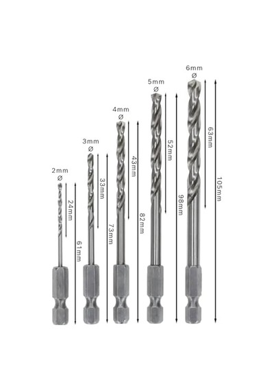 Professional Accessories Matkap Ucu Seti, Yeşil, 5 Adet