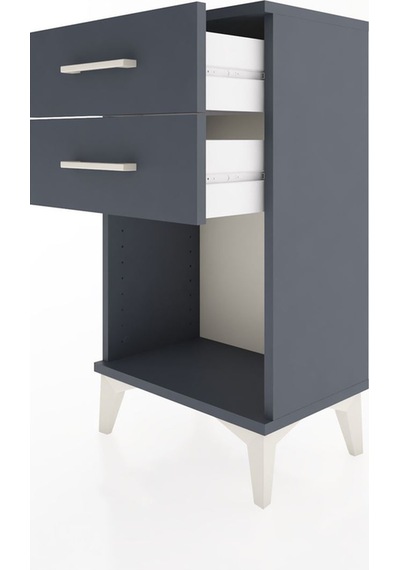 Arges Komodin 4 Çekmeceli 44x30x80 Antrasit-antrasit Antrasit
